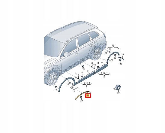 фото №8, Audi q7 4m защита колеса передний правого 4m0854970a oem