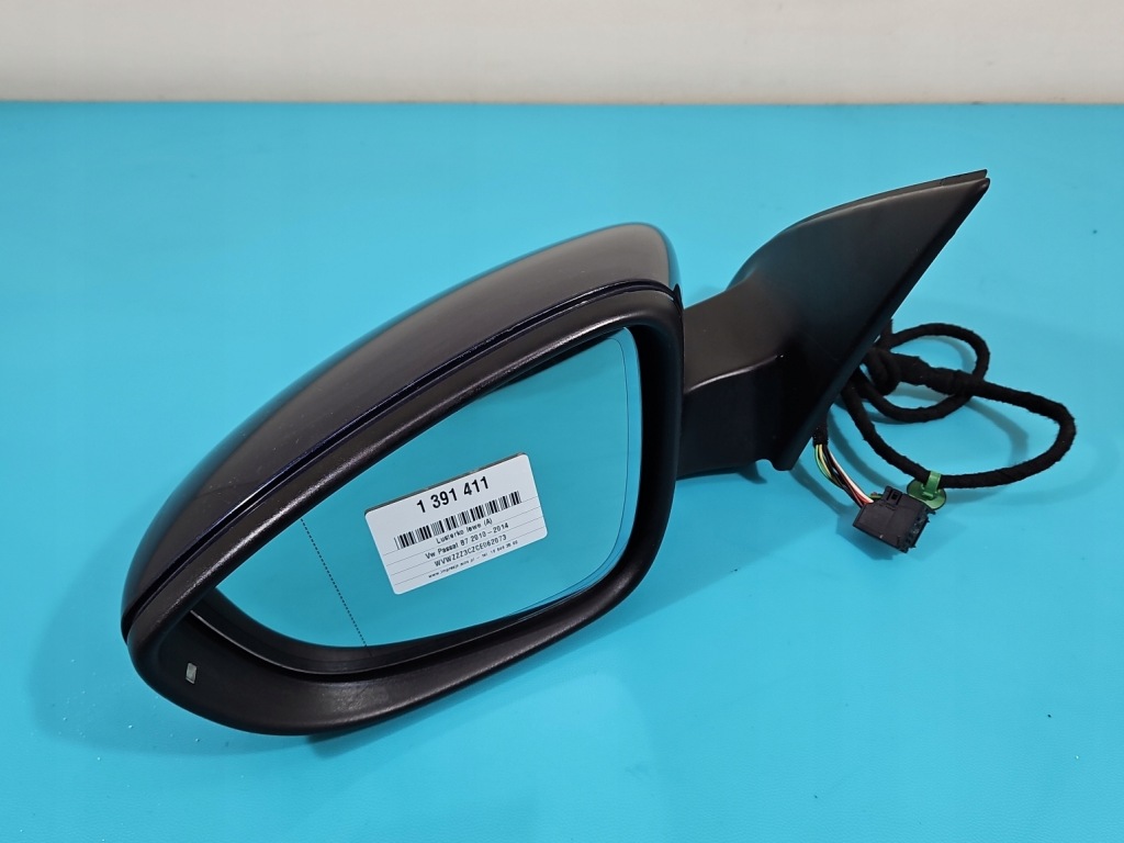 фото №8, Зеркало левая vw passat b7 9pin granatowy lh5x/ z2z2 europa