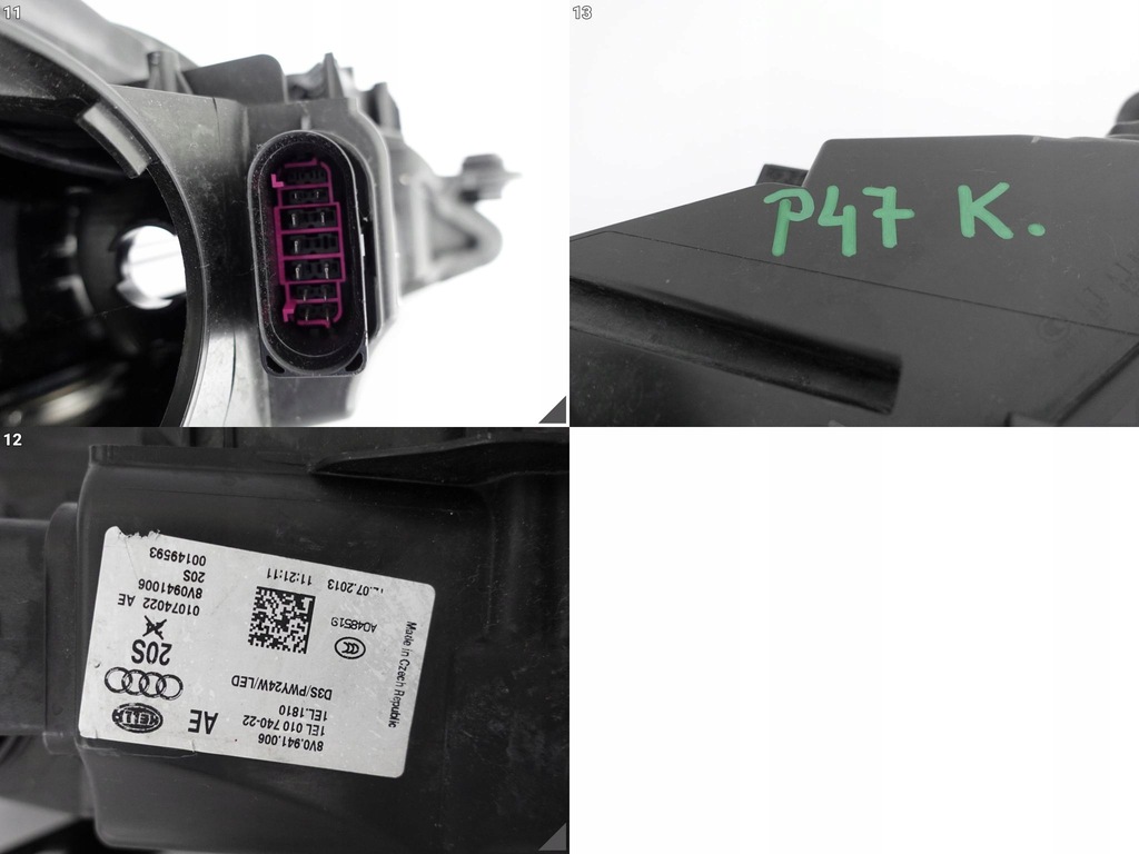 фото №12, Audi a3 s3 8v0 12-16 ксенон+ led некрутящаяся лампа eu