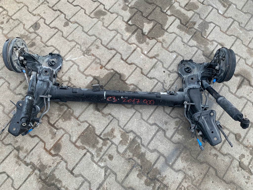 фото №1, Citroen c3 2017 балка задняя подвеска тормозные барабаны