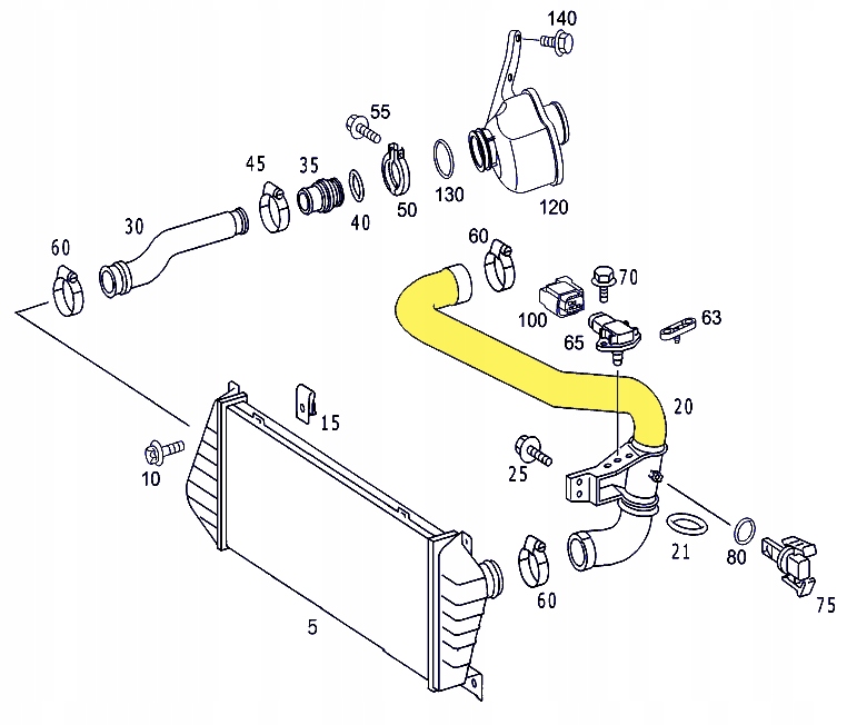 фото №3, Wąż шланг turbo интеркулер труба турбины mercedes-benz sprinter