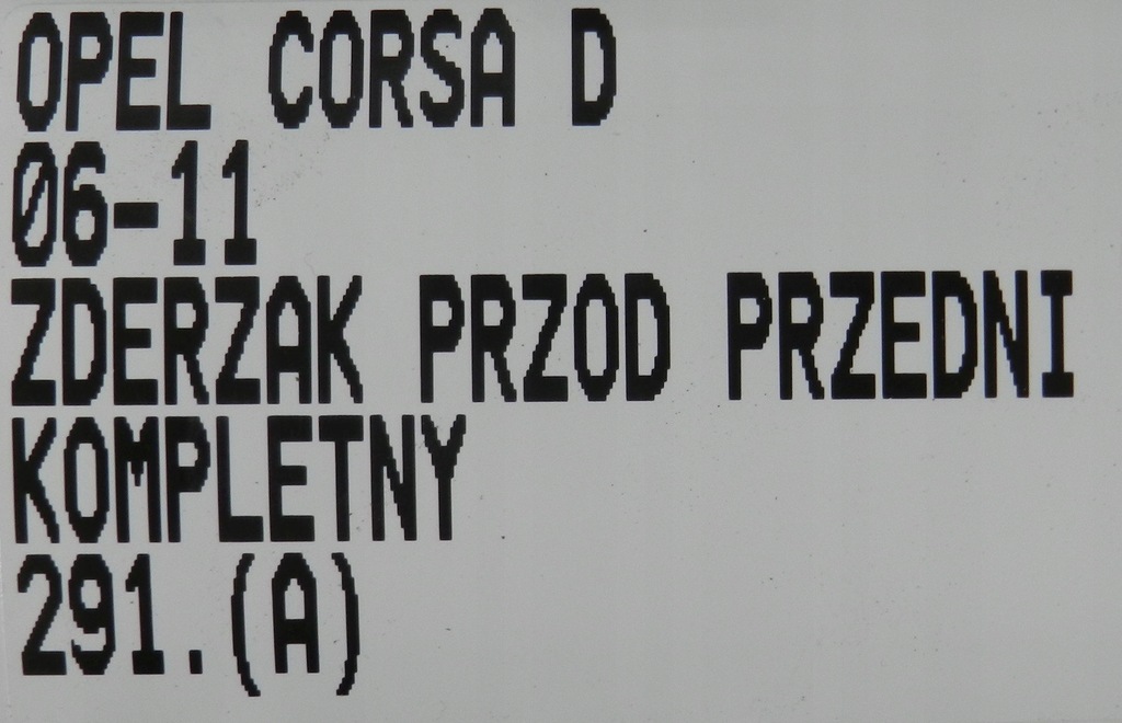 фото №16, 291.zderzak перед передній opel corsa d 06-11 kompletny