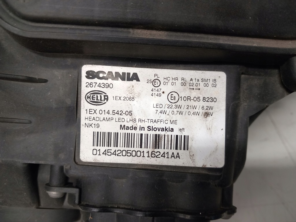 фото №5, Scania r s фара лампа левая 2674390