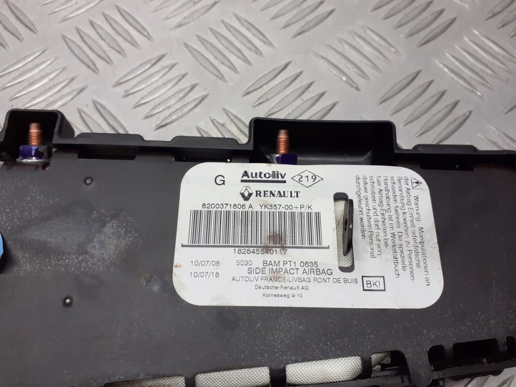 фото №3, Подушка подушка безопасности сиденье водителя renault megane ii 6009383