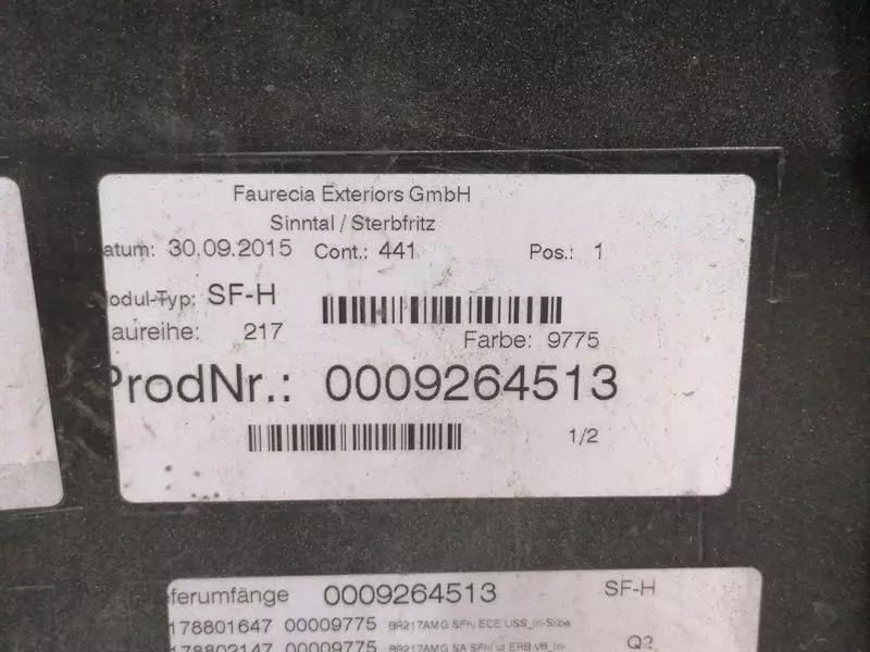 фото №12, Mercedes cl w217 rear бампер a2178850225 amg стайлінг pdc