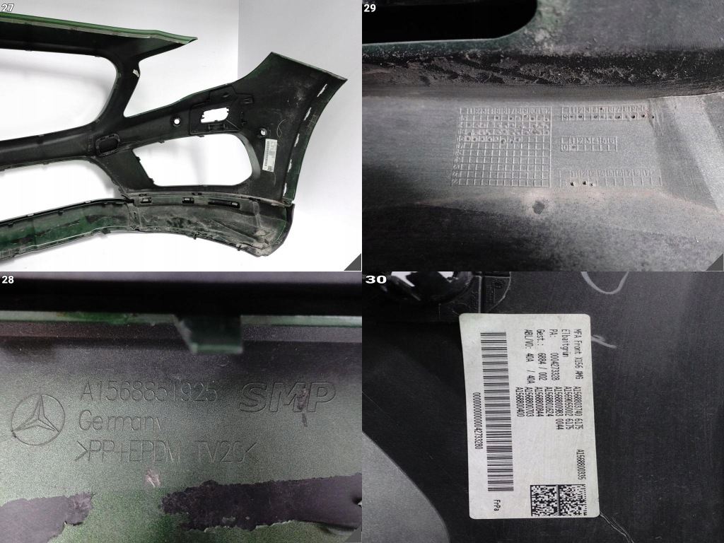 фото №13, Mercedes gla amg gla45 4.5 x156 w156 13-17 бампер бампер + спойлер перед