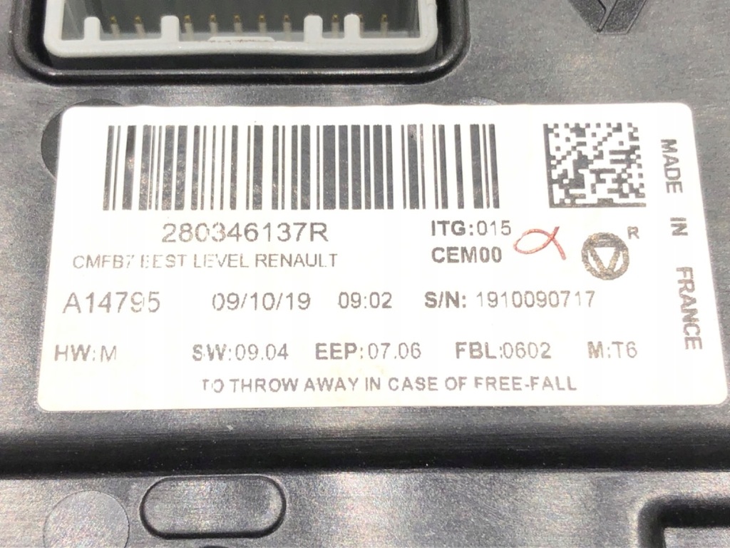 фото №4, Дисплей renault clio v 280346137r