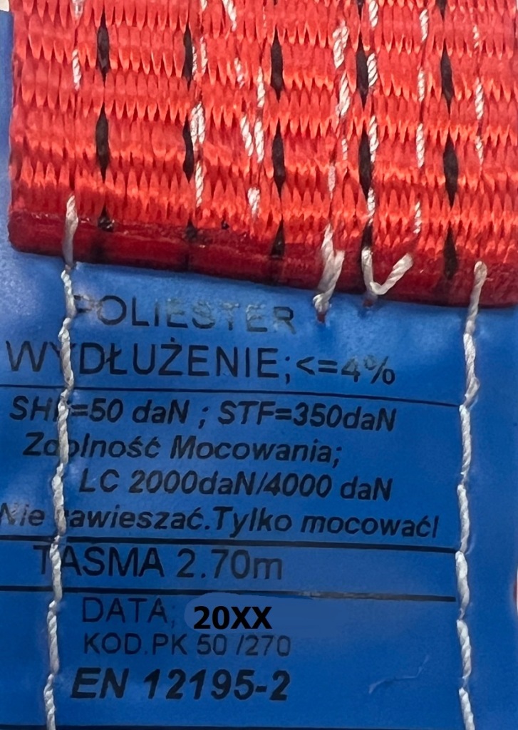Купить Ремни транспортный 3 крюки dwupalczaste узкие красные с колодка 4t/3m/50 z2