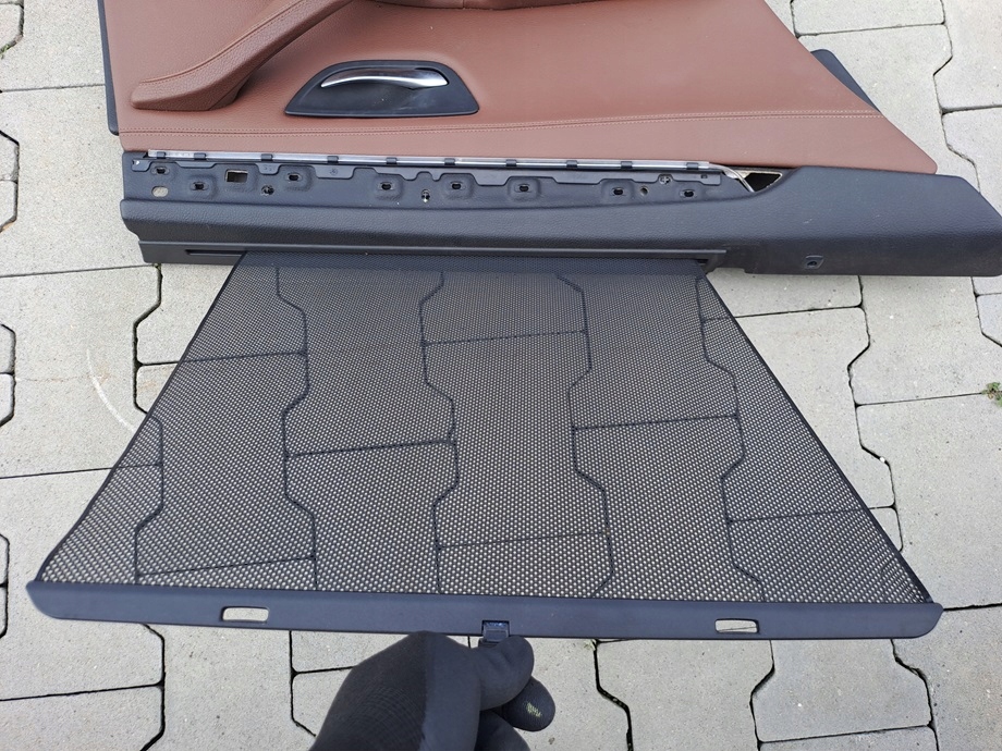 фото №3, Bmw f11 обшивка оббивка двері лівий задня шторка шкіра ruda