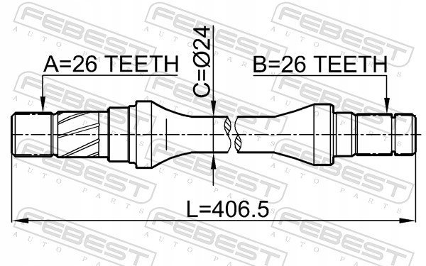 Febest привідний вал права Доставка
