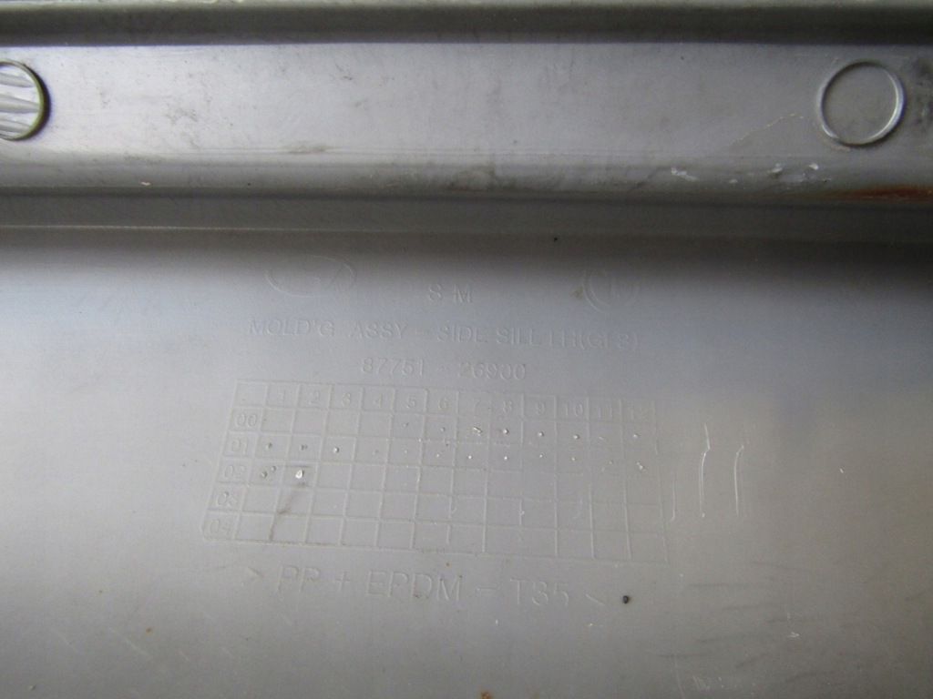 фото №9, Молдинг порог левая hyundai santa fe i 1 00-06