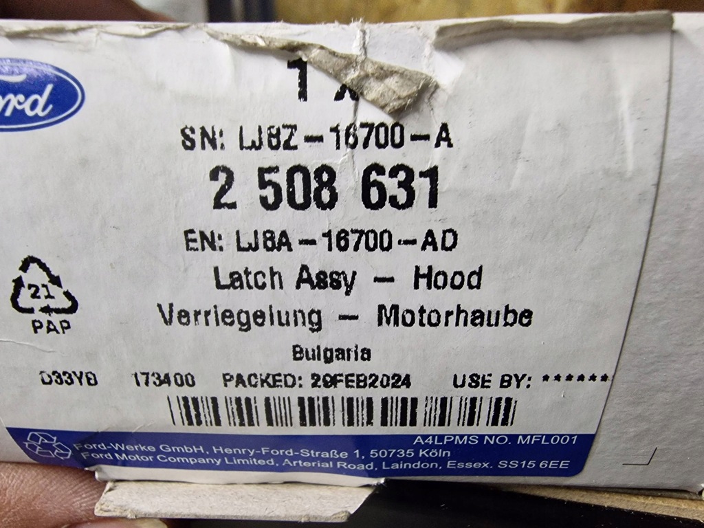 фото №9, Ford mach-e замок крышки передней капот lj8a-16700-ad
