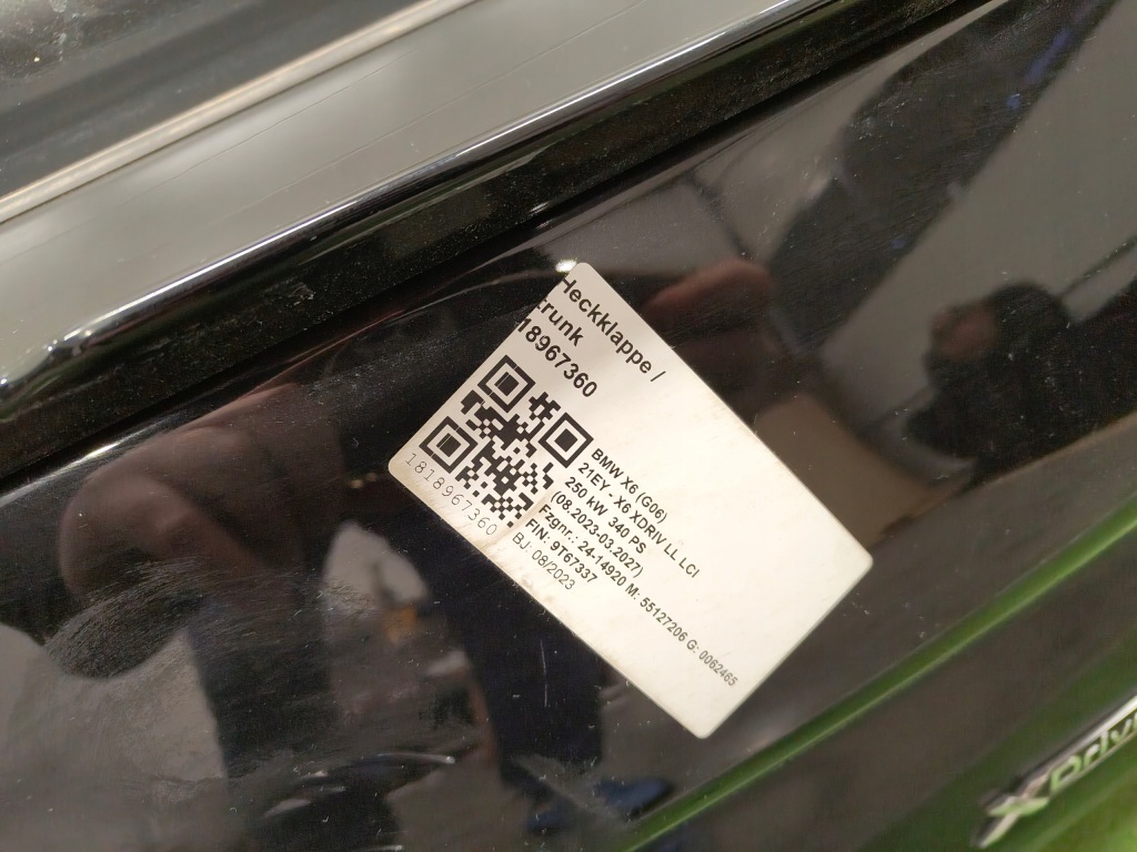 фото №9, Bmw x6 g06 lci крышка багажника задняя багажника 475 камера электрика тонированная стекло