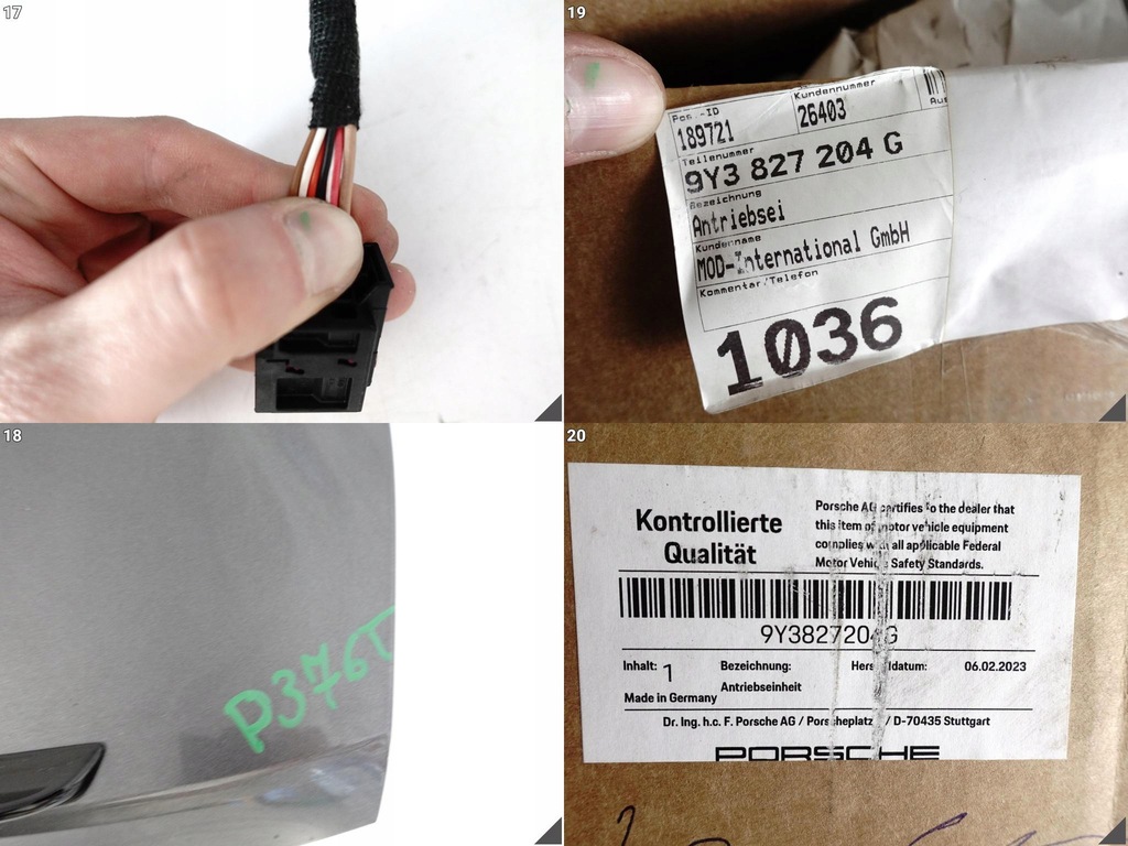 фото №12, Porsche cayenne 9y3 coupe крышка багажника механизм привод спойлер спойлер крыло задняя