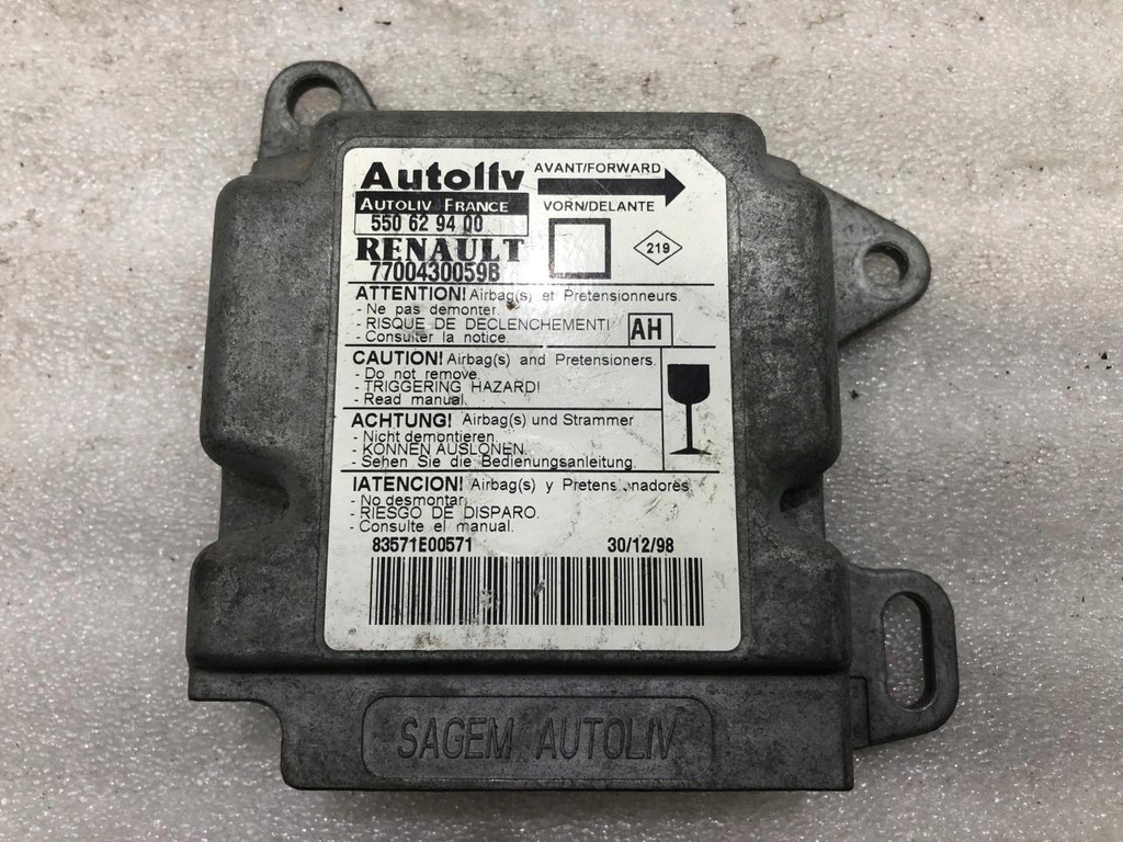 фото №2, Модуль подушка безпеки renault megane i 7700430059b