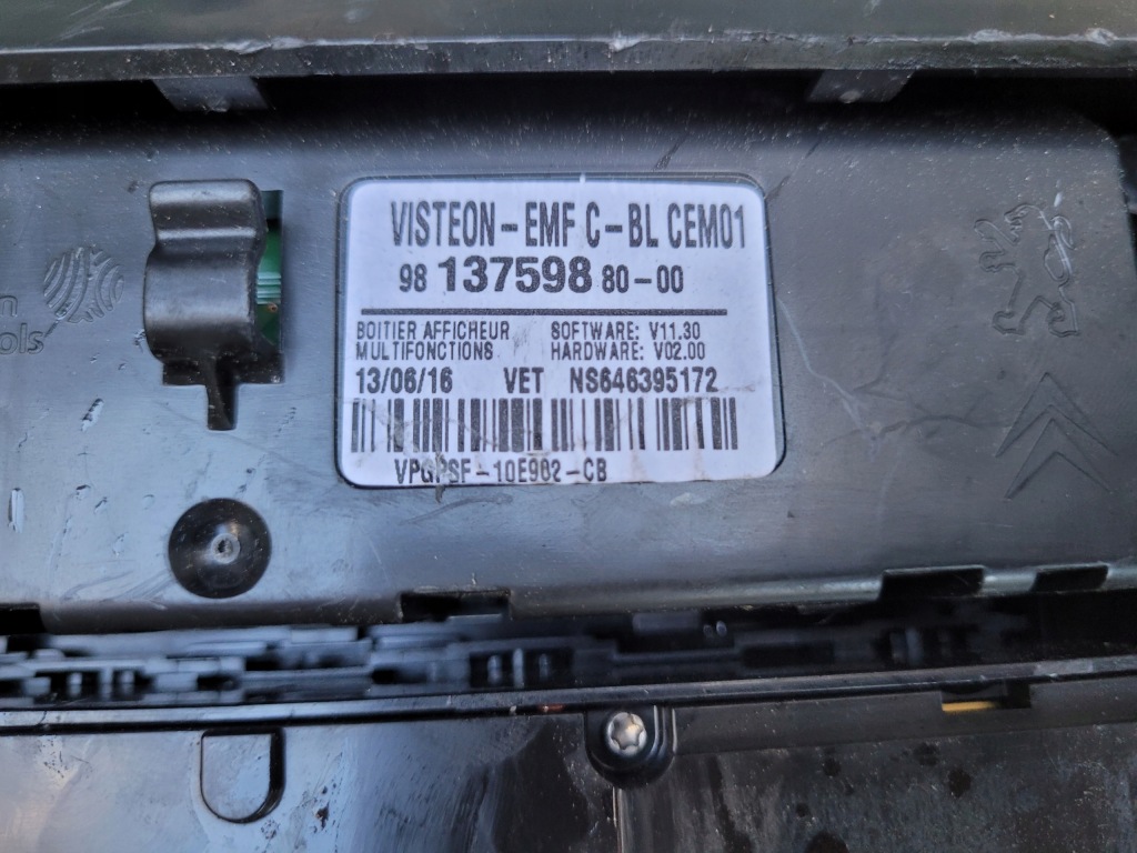 фото №7, Радио панель дисплей citroen c3 iii 9813759880