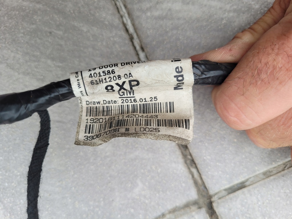 фото №10, Opel astra k v джгут електропроводка двері правий перед