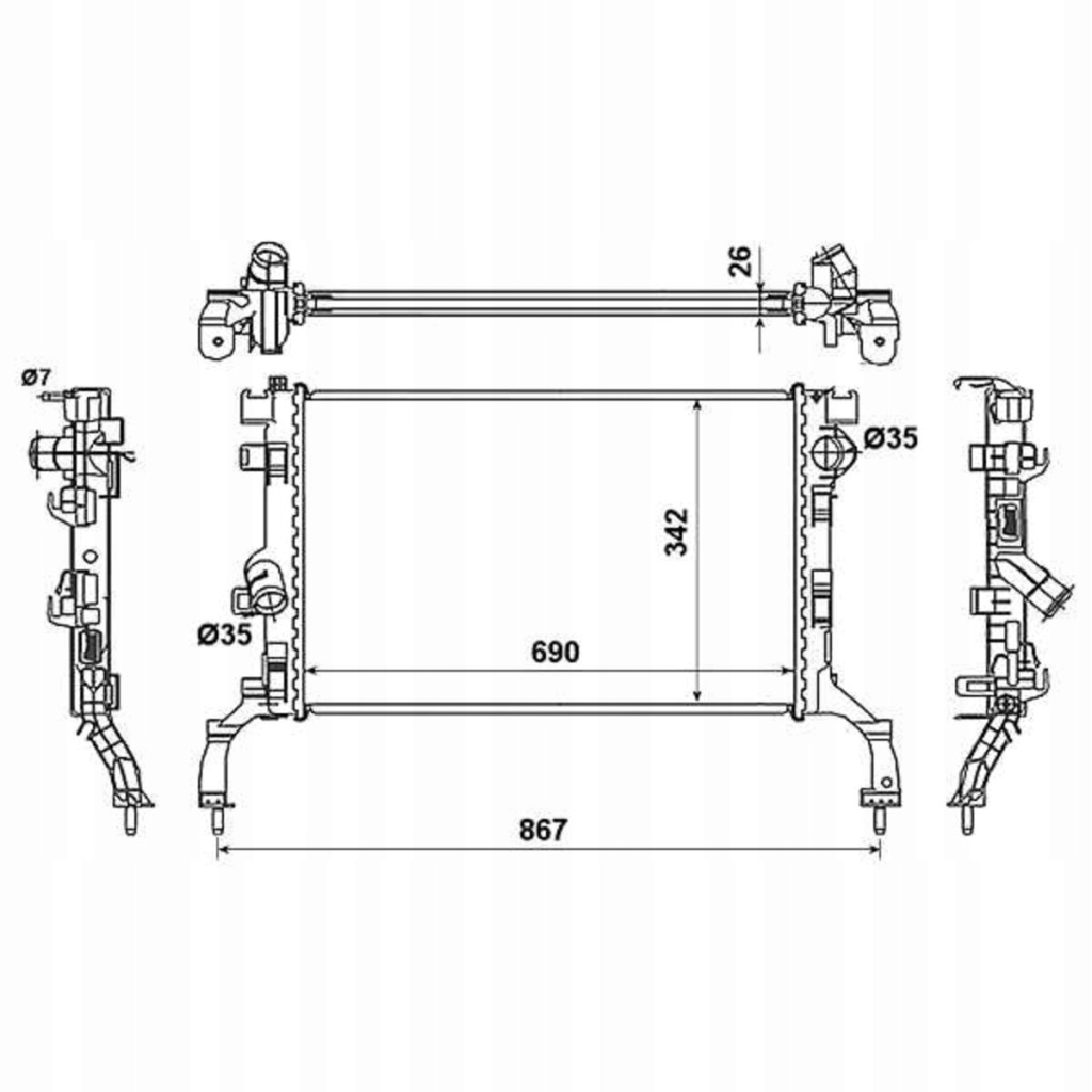 Купить Радиатор воды renault laguna iii latitude 07-15