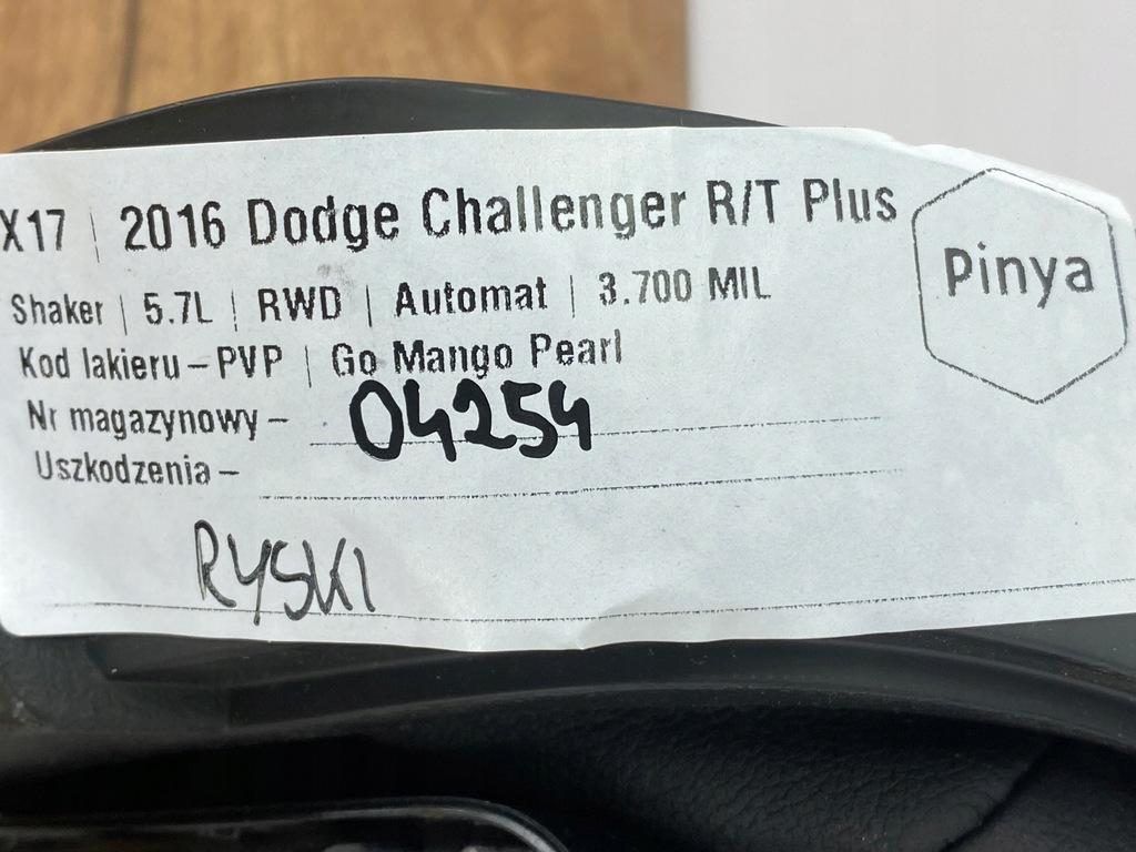 фото №5, Захист колонки кермового корпус dodge challenger 2015+ usa