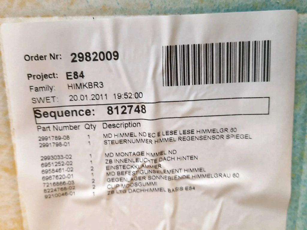 фото №9, Bmw x1 e84 потолок 09-15r.