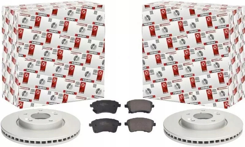 фото №1, Ferodo гальмівні диски+ гальмівні колодки перед kia venga 280mm