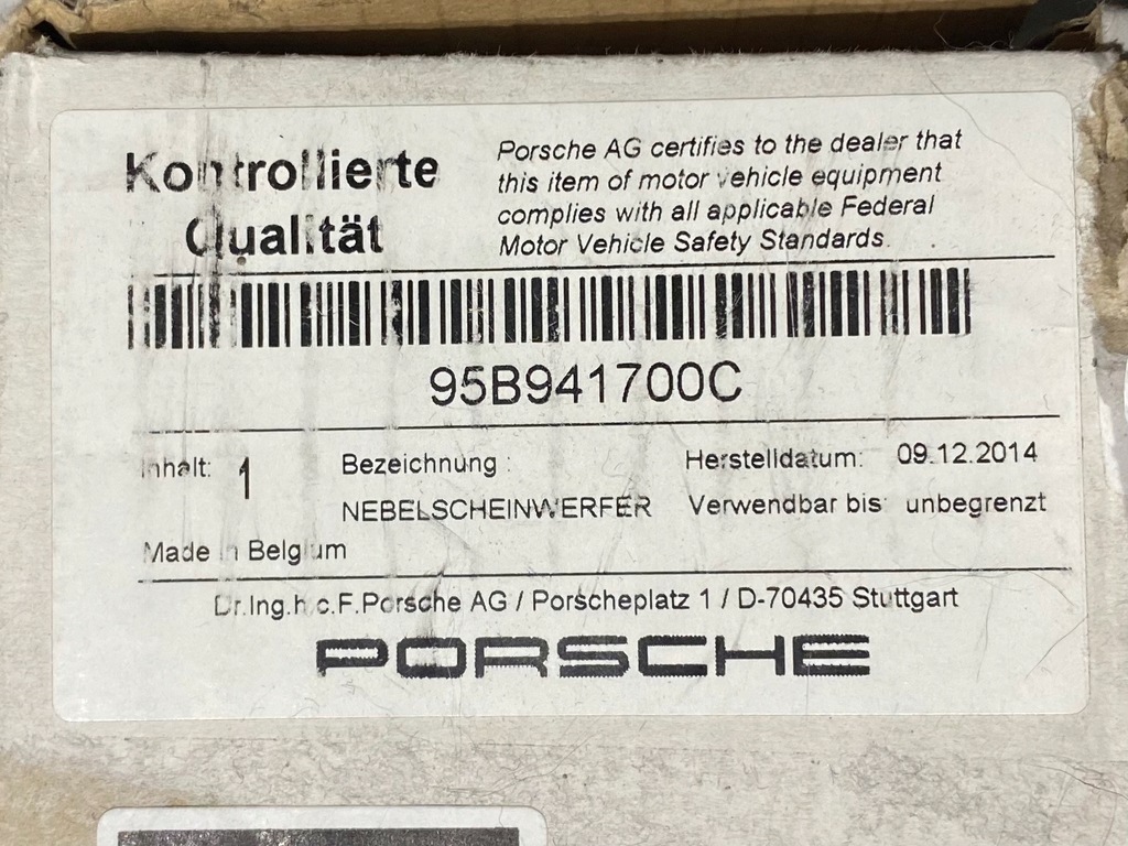 фото №6, Porsche cayenne лампа противотуманная rh 95b941700c