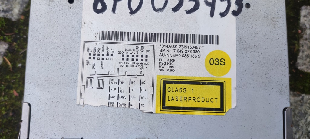 фото №3, Audi a3 8p lift радио cd радиопроигрыватель 8p0035186s