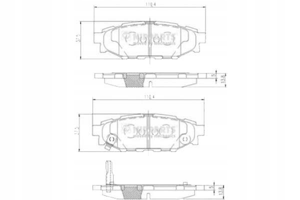 фото №1, Nipparts гальмівні колодки гальмівні subaru xv 1.6 nipparts n