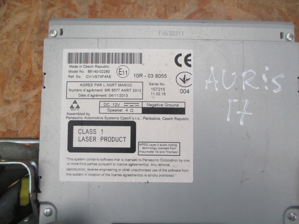 фото №2, Toyota auris ii радіо навігація 86140-02280