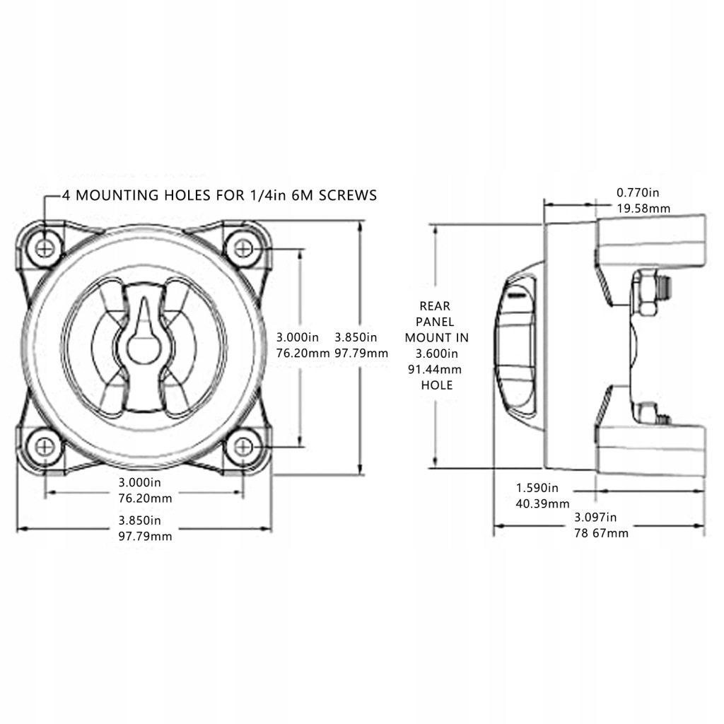 Переключатель аккумулятор mini 2-pozycyjny wł./wył. в Украине