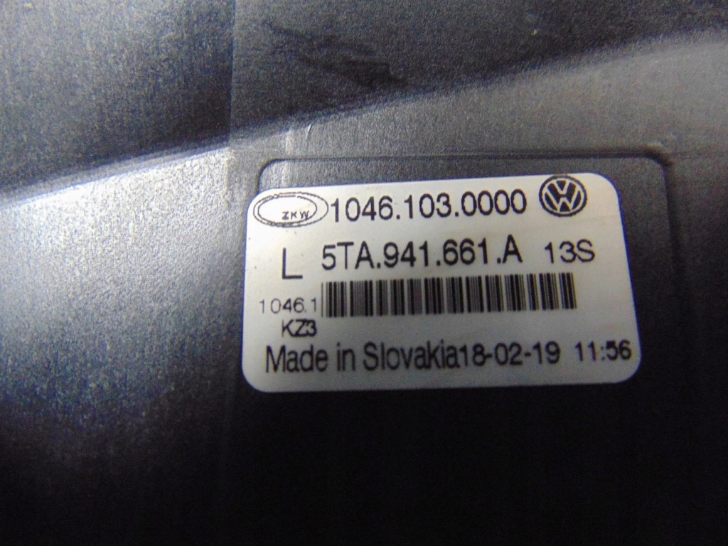 фото №8, Протитуманна фара лівий vw touran iii 5ta941661a europa