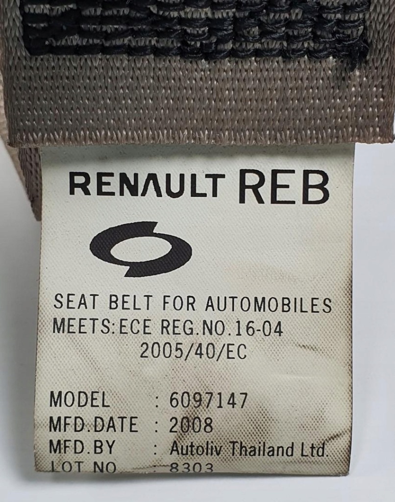 фото №3, Pas безопасности правый задняя renault koleos i