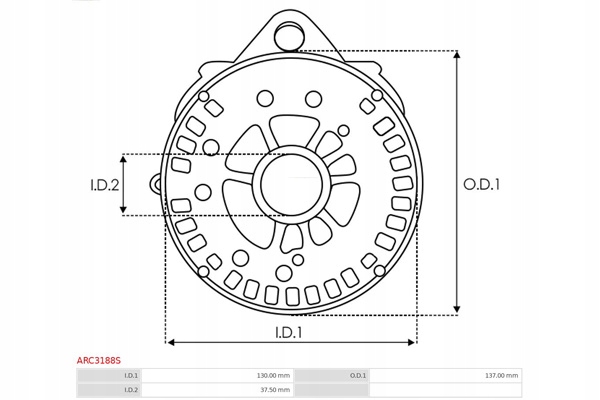 фото №4, Кронштейн, фланець привідний генератора as-pl arc3188s