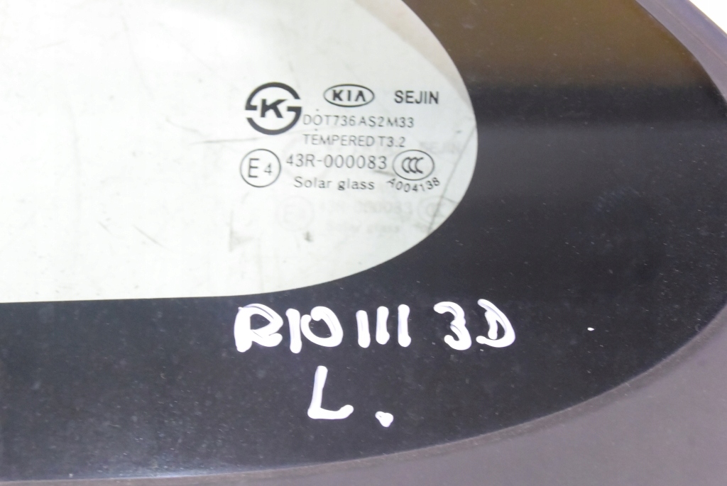 фото №3, Стекло кузовная левый задняя kia rio iii 3дверь