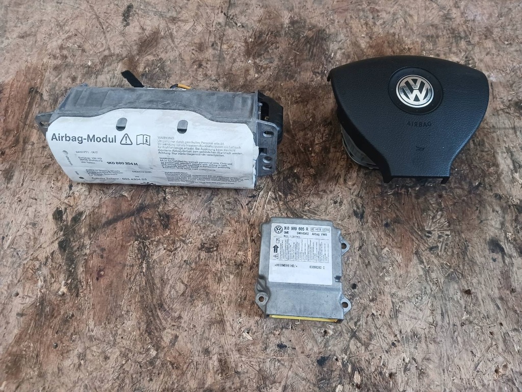 фото №1, Набор подушка безопасности vw jetta 1.9 tdi 1k0909605 r