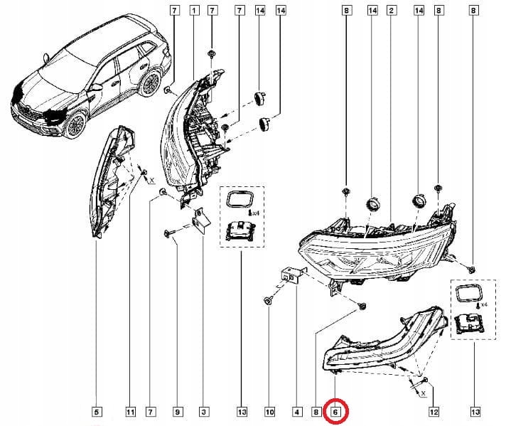 фото №4, Поворотник лівий led drl renault koleos ii 2 перед оригінальний номер