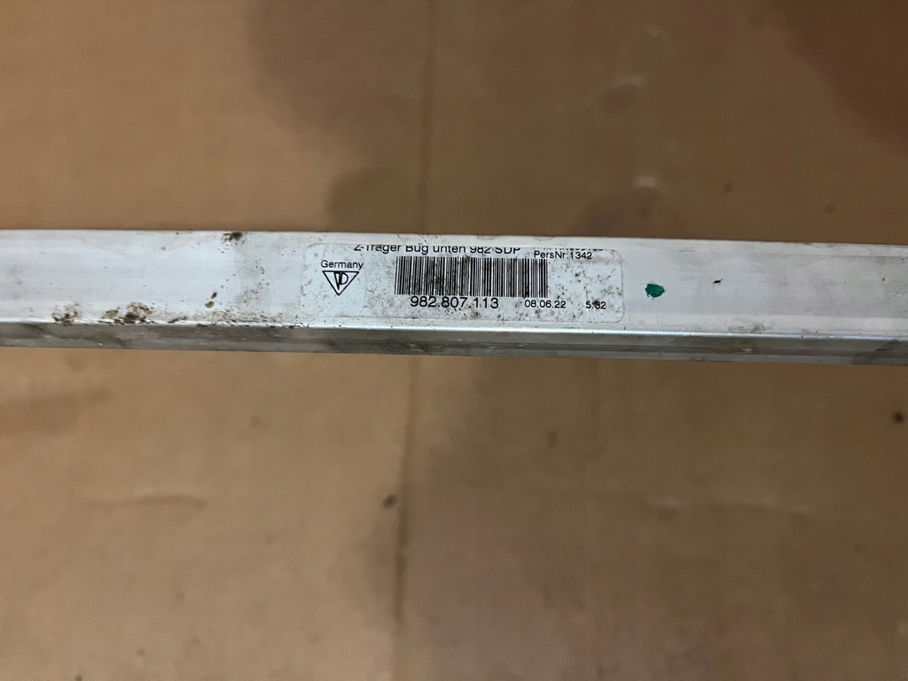 фото №7, Porsche cayman boxter балка бампера передній 982807113 нижня