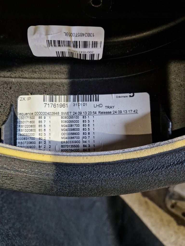 фото №7, Bmw f25 f26 x3 x4 приборная панель консоль подушка безопасности оригинал демонтаж подушки безопасности