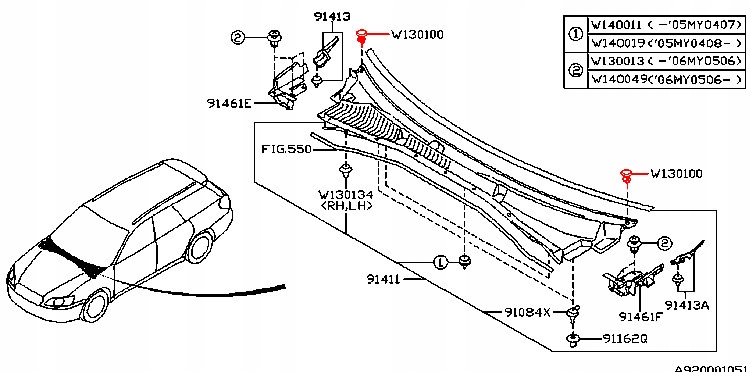 фото №3, Subaru legacy outback штифт кліпса жабо