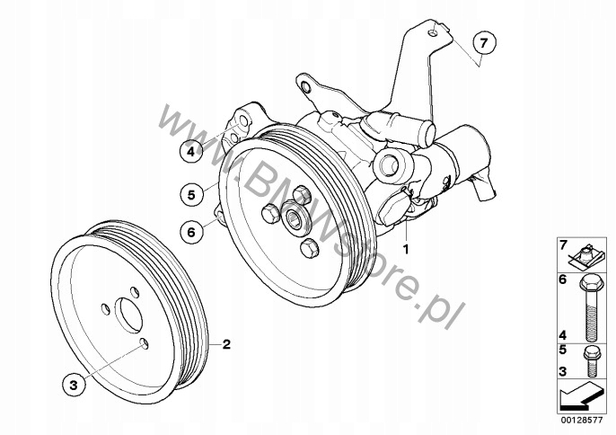 фото №16, Bmw 5 e60 e61 3.0 6 e63 3.5 d насос підсилювача active кермо 6760955