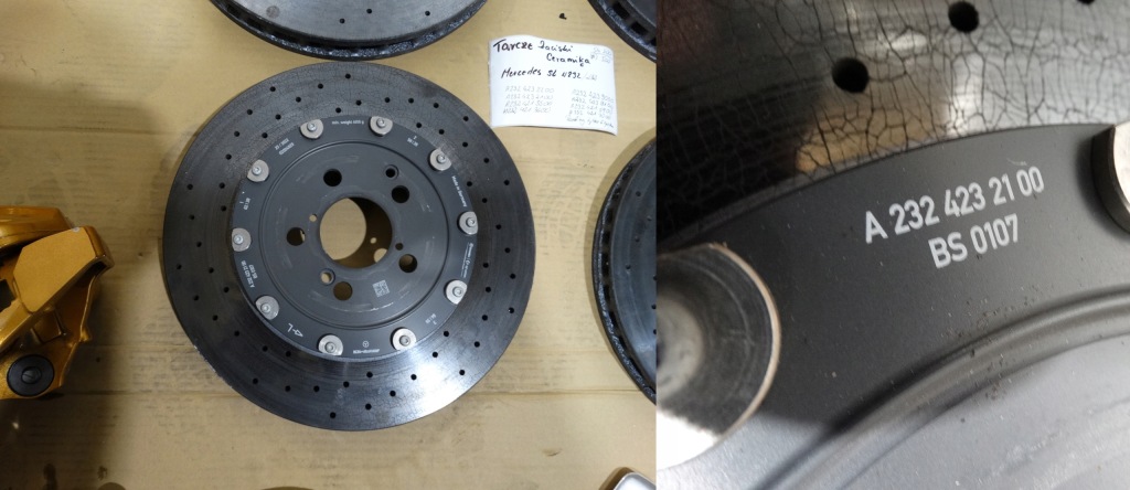 Idealne тормозные диски суппорты kpl.ceramica mercedes sl w232 232 пробег 6000km 1 Доставка