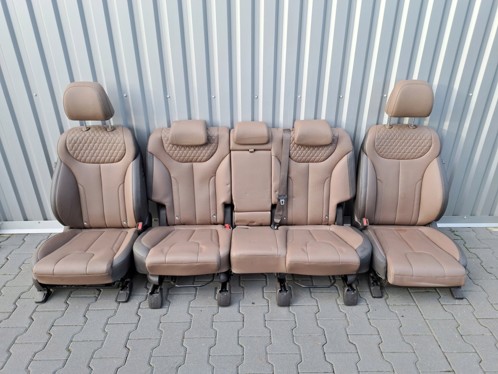 фото №1, Hyundai santa fe iv сиденья заднее сиденье кожа комплект коричневый