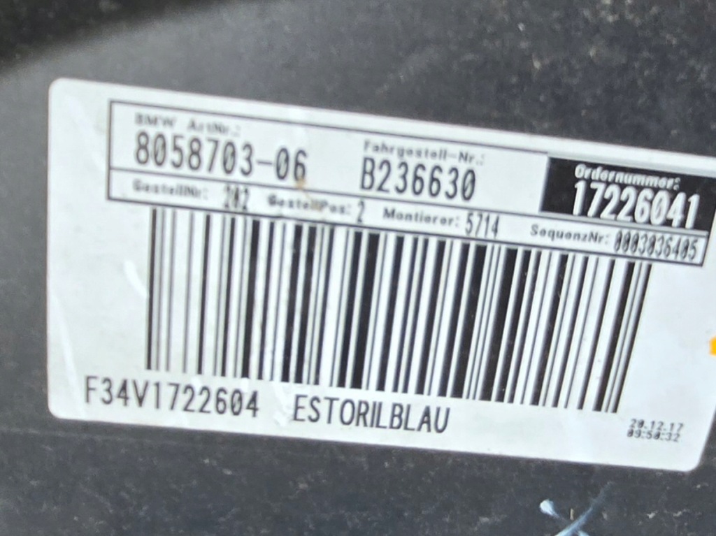 фото №8, Бампер перед передній накладка m набір bmw 3 f34