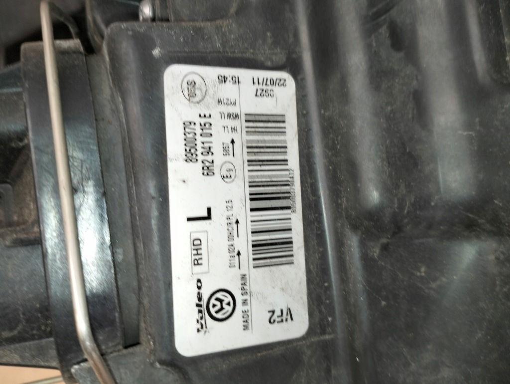 фото №8, Лампа перед ліва vw polo 6r v 5 2007-2014 angielska