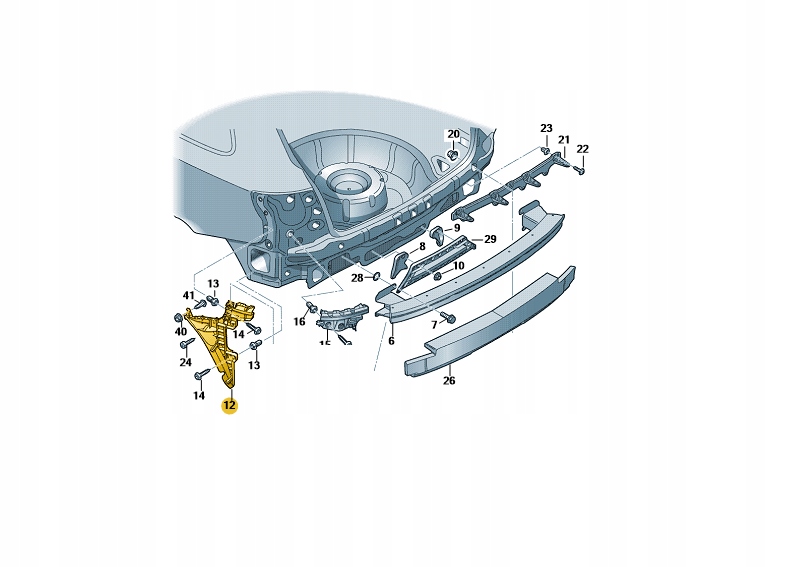 фото №12, Направляющая бампер правый задняя audi a3 8p 8p4807378b