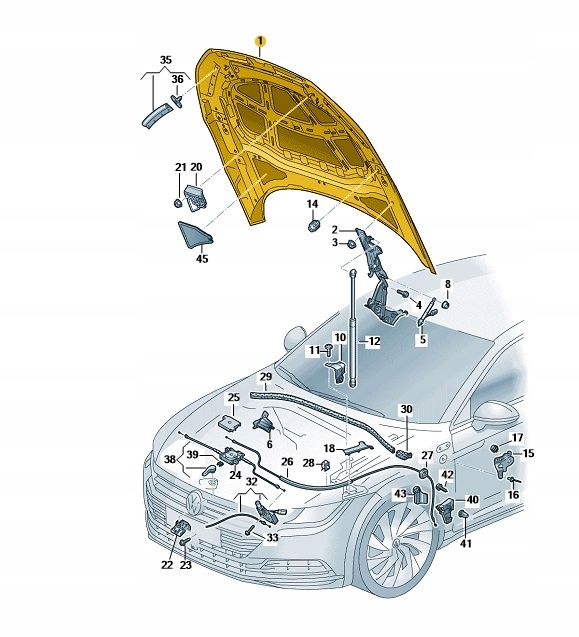 фото №1, Капот do покраска volkswagen arteon оригинал оригинальный номер