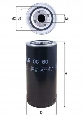 Oc60/mah фільтр оливи mahle Ціна