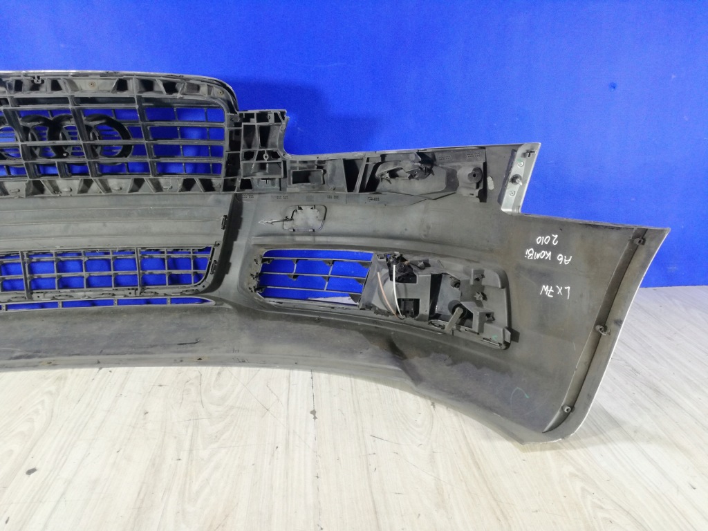 фото №8, Audi a6 c6 lift lx7w бампер решётка радиатора перед передний 08/11 омыватель