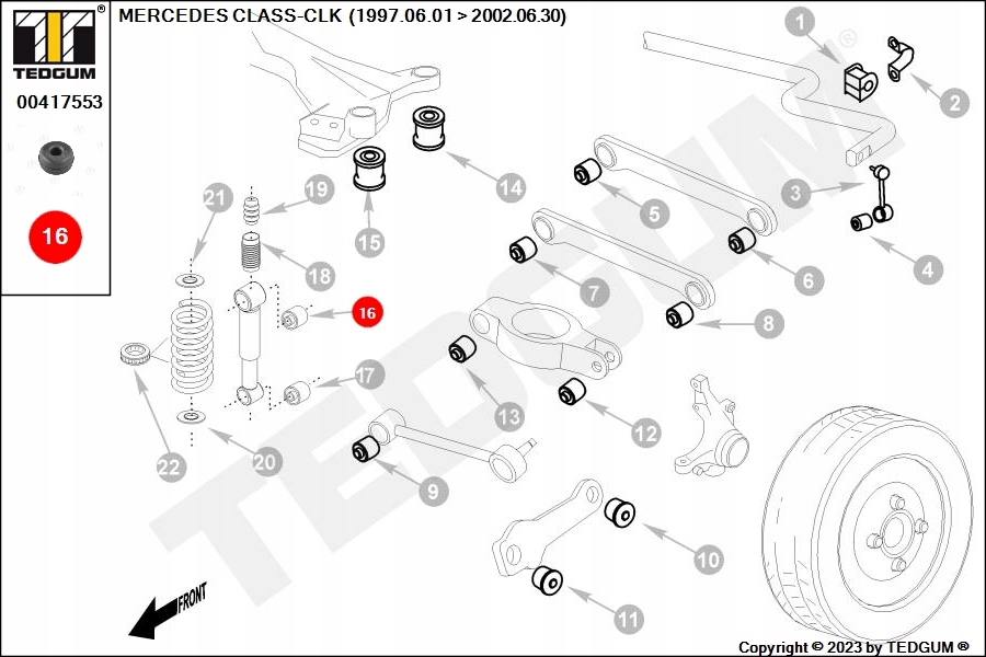 фото №14, Втулка амортизатор. db t. class-c верхній !