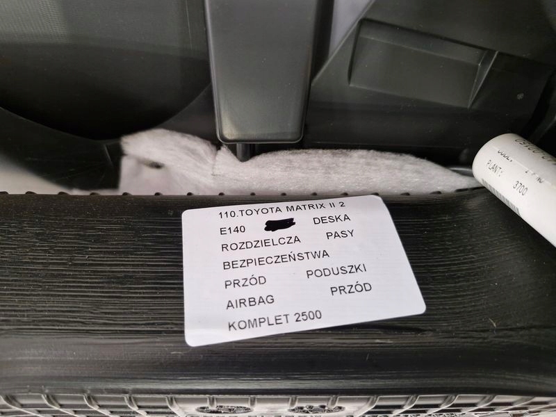 фото №7, Toyota matrix 2 ii e140 lift панель приладів приладова ремені подушки безпеки повітряні